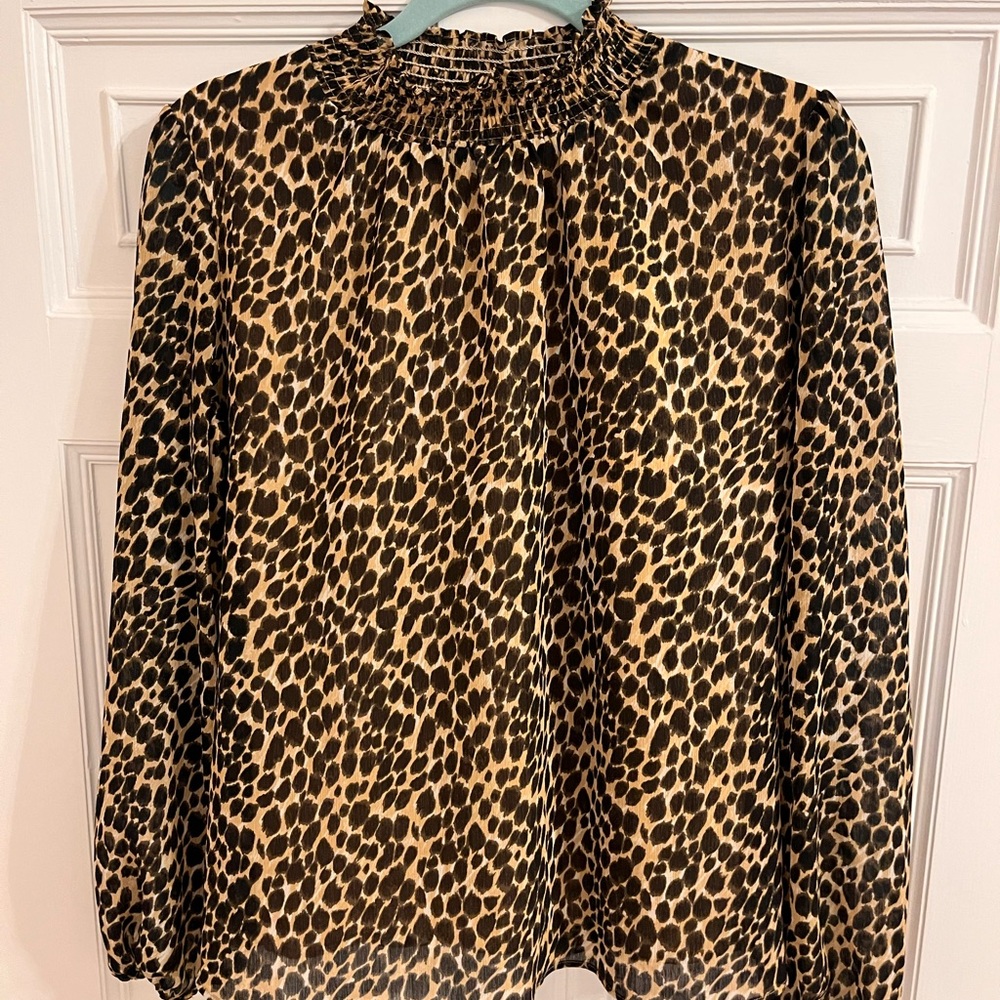 J. Crew Leopard Print Top